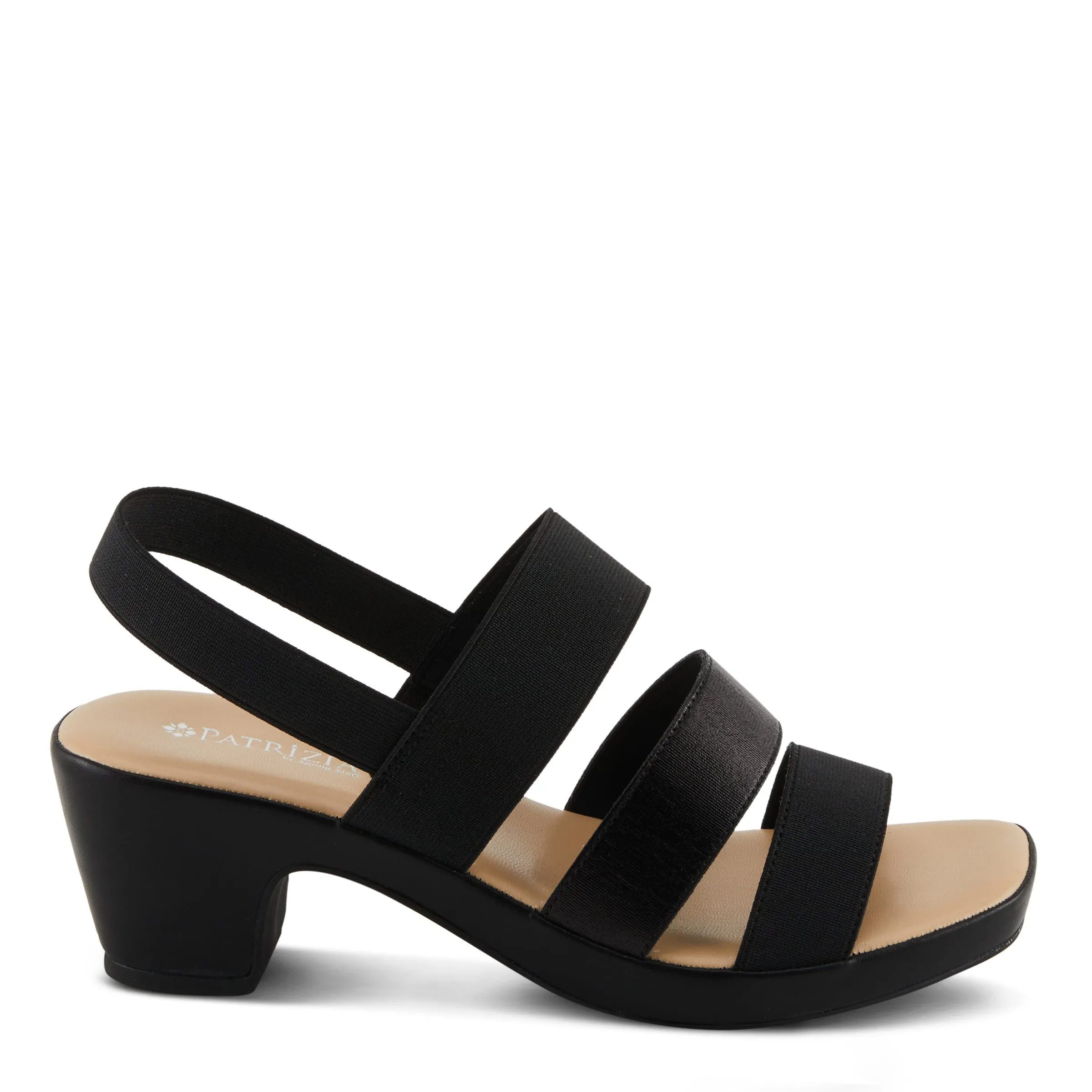 Spring Step Shoes  Patrizia Marzula Women’s Metallic Textile Sandals 2.5" Heel