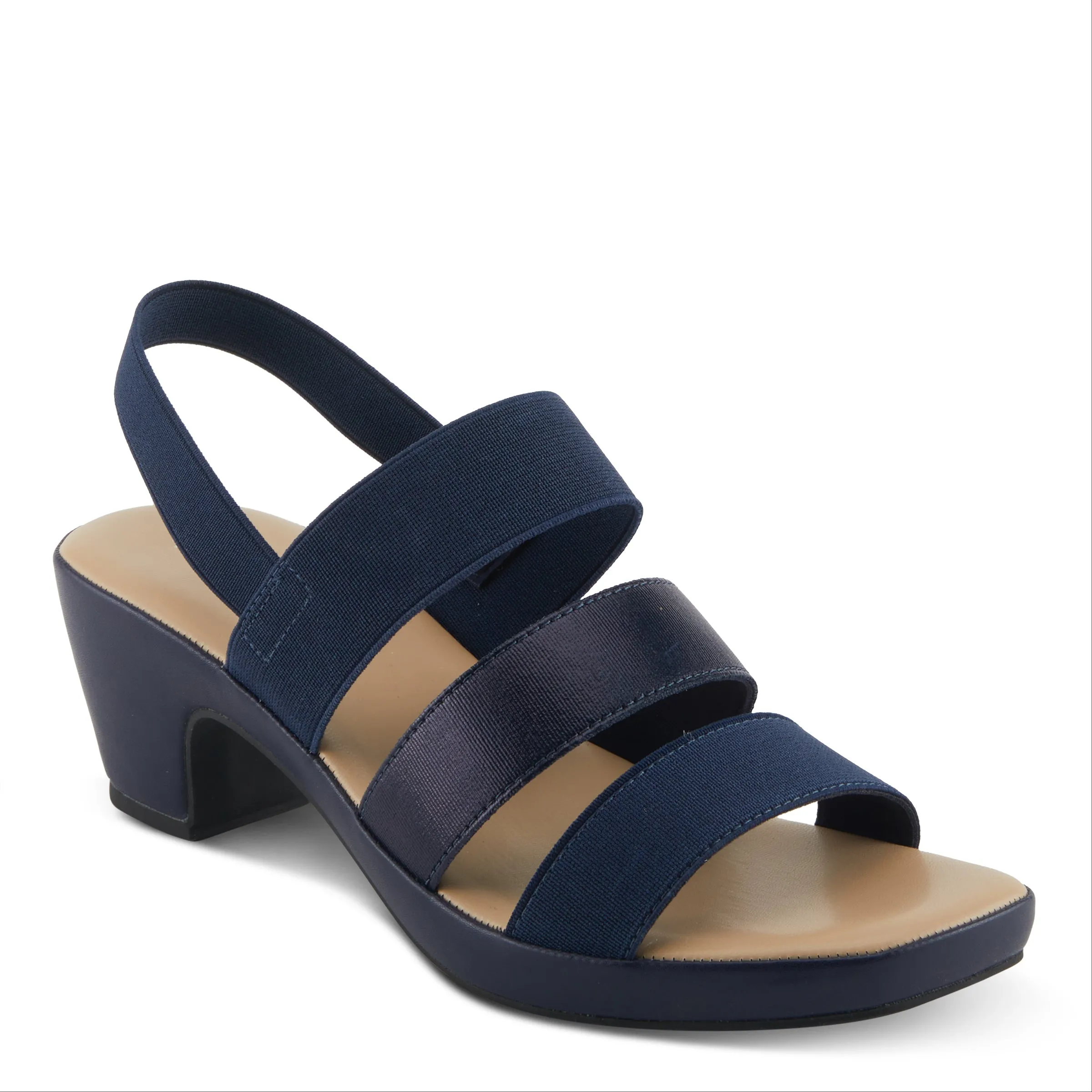 Spring Step Shoes  Patrizia Marzula Women’s Metallic Textile Sandals 2.5" Heel
