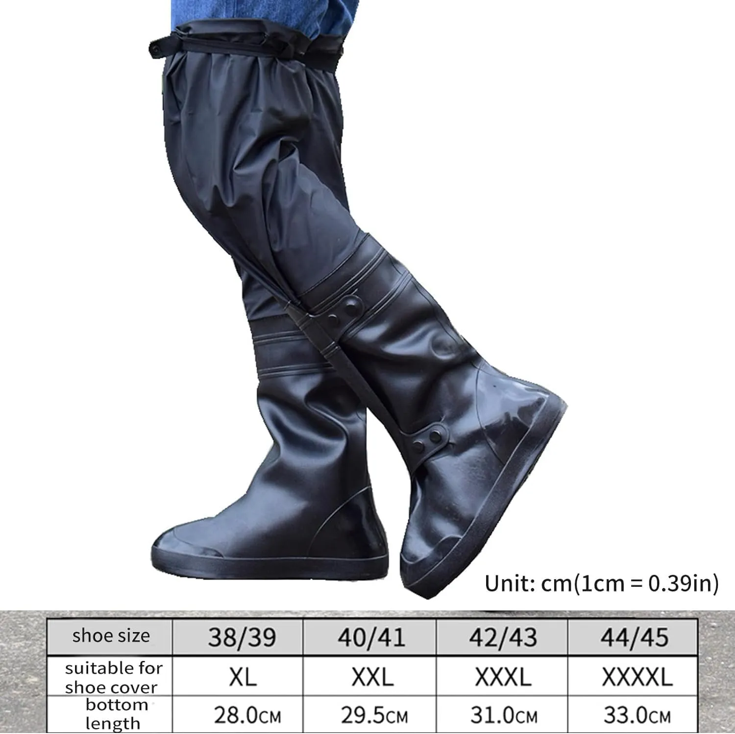 Waterproof Rain Shoe Covers | Waterproof Shoe Covers for Men Women, Boots Over Shoes - Reusable, Durable, Comfortable & Kick-Proof for Rainy and Snowy Outdoors