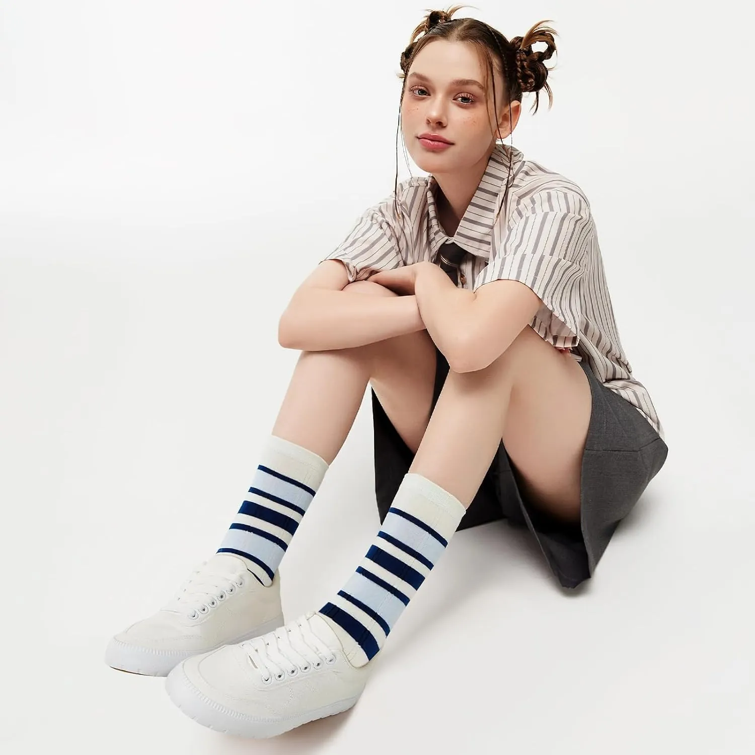 Witwatia White Sneakers for Women Low Top Canvas Shoes White Tennis Shoes Women's Comfortable Fashion Sneakers