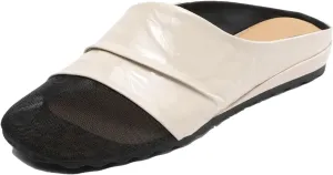 Women's Patent Leather Loafers - 2cm Round Toe Summer Breathable Slip-On