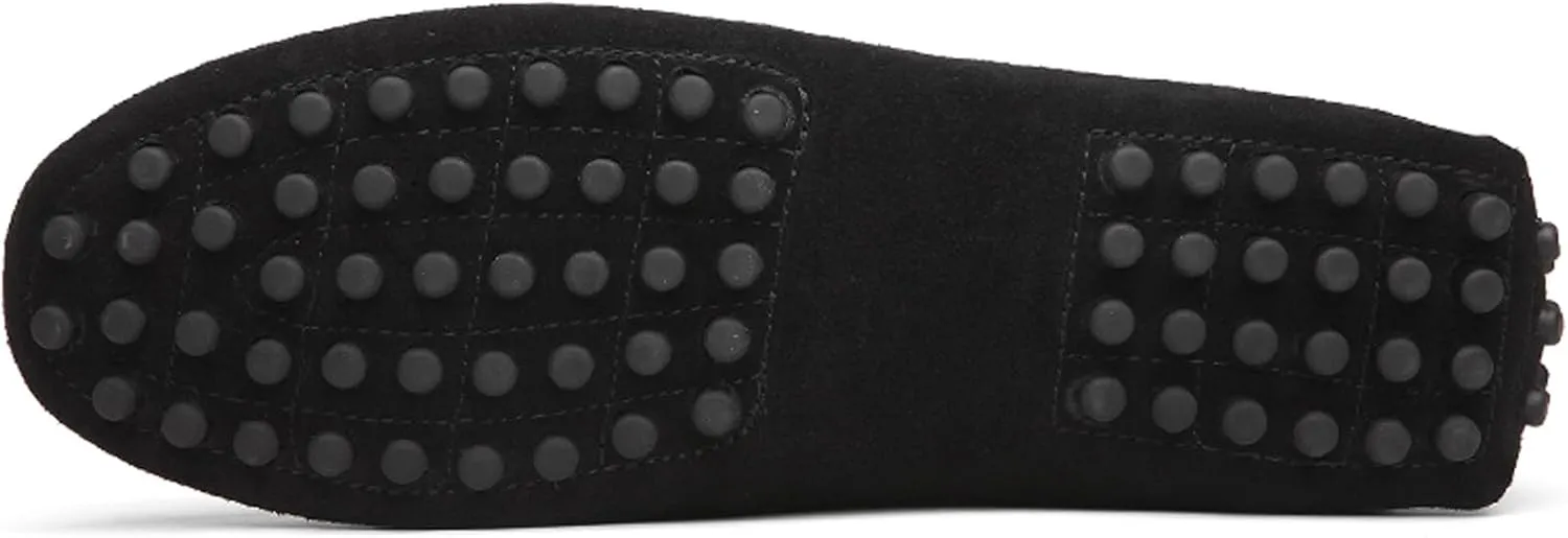WUIWUIYU Men's Loafers Casual Slip On Shoes Soft Penny Loafers for Men Lightweight Suede Big Size Driving Boat Shoes Moccasins