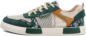 YAXE Men's Mesh Breathable Lightweight Low Top Comfortable Casual Skateboarding Sneakers